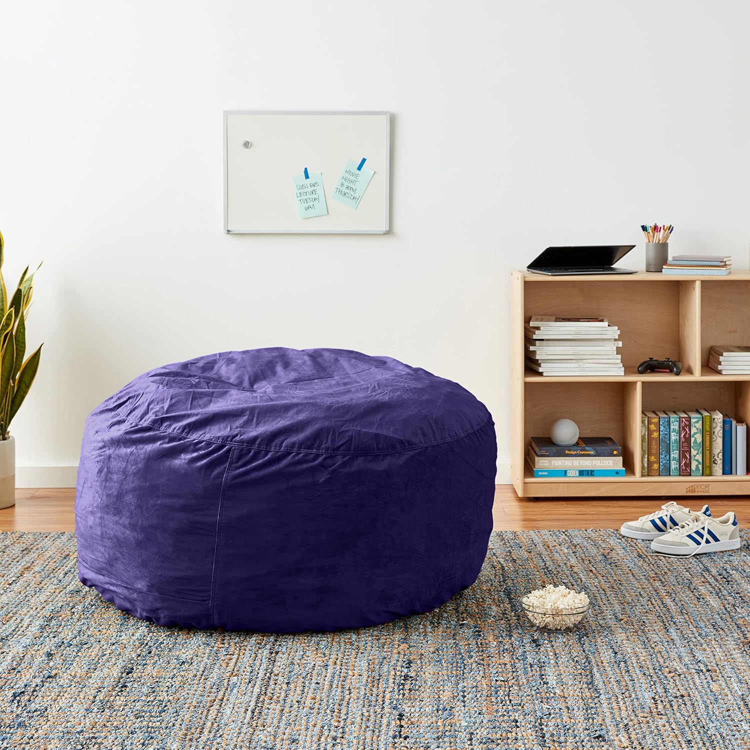 4-Foot Purple Bean Bag Chair Cover