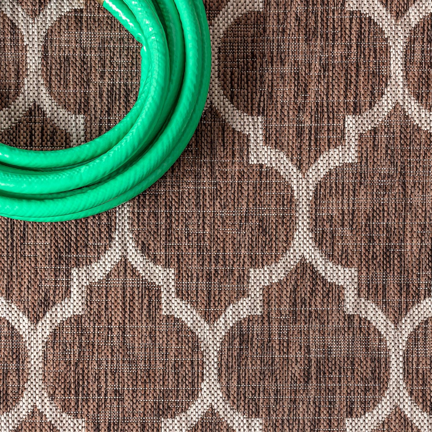 3 Ft Round Moroccan Trellis Rug