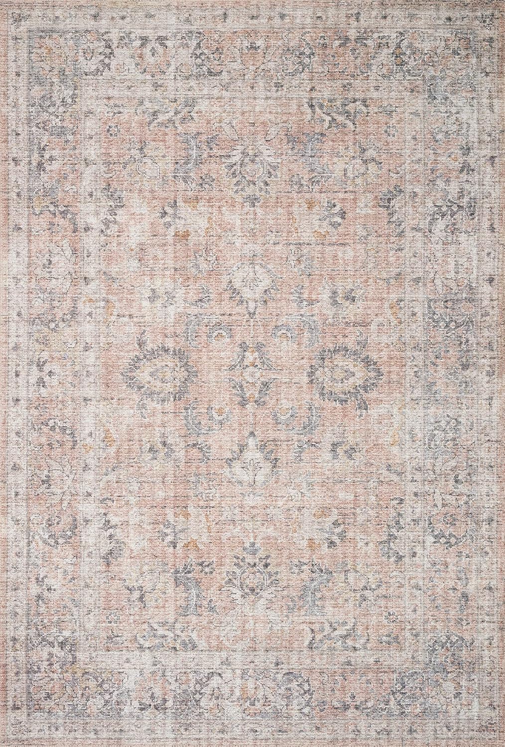 Blush/Grey Area Rug 9' x 12'