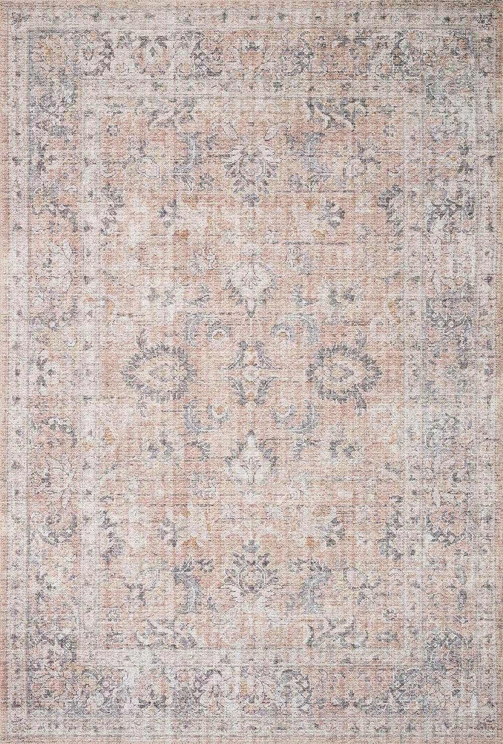 9' x 12' Blush/Grey Area Rug