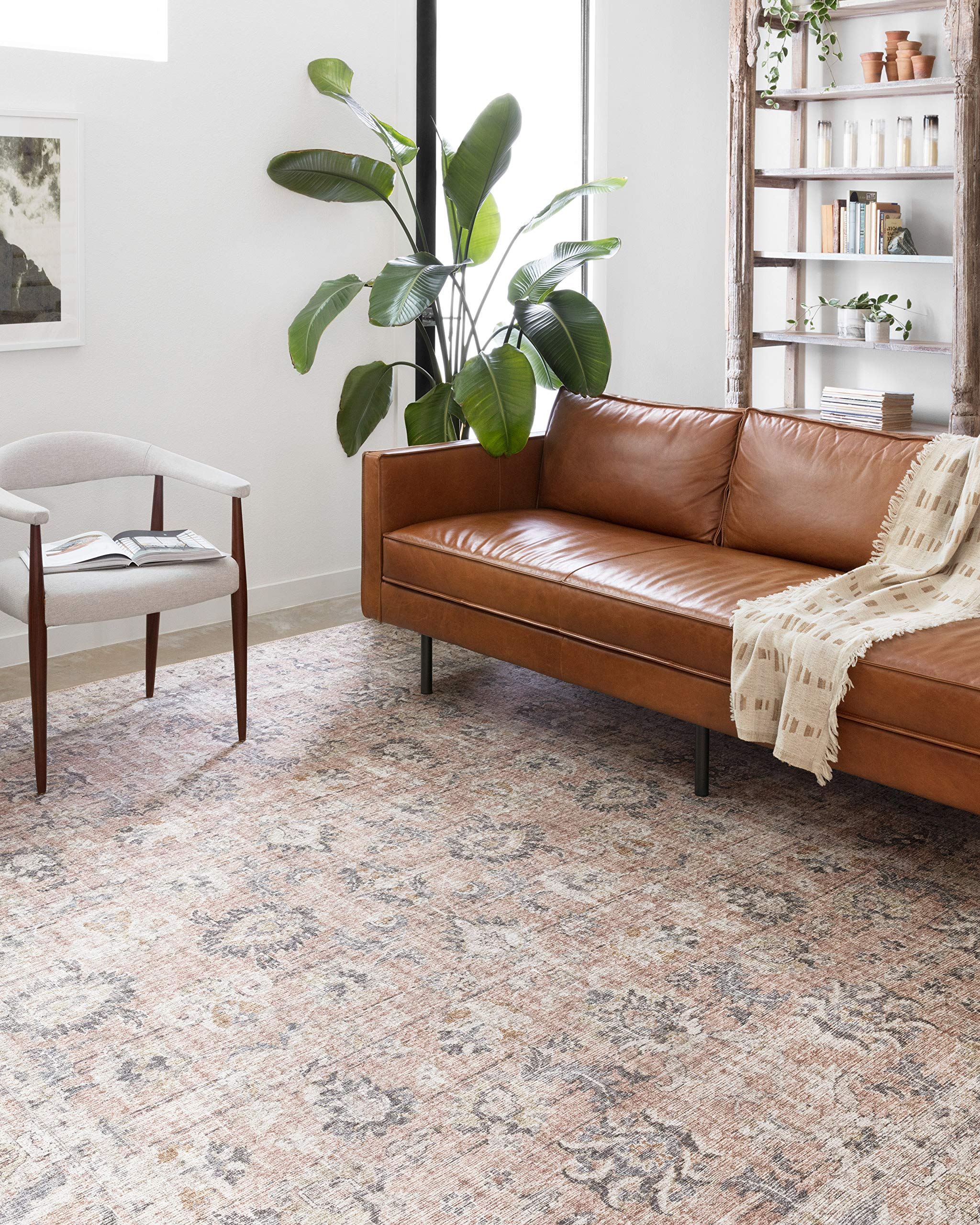 Blush/Grey Area Rug 9' x 12'
