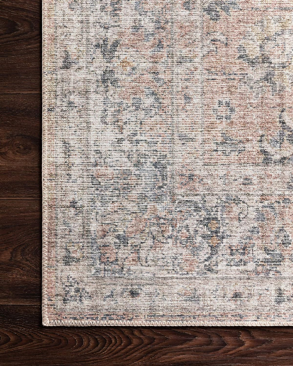9' x 12' Blush/Grey Area Rug