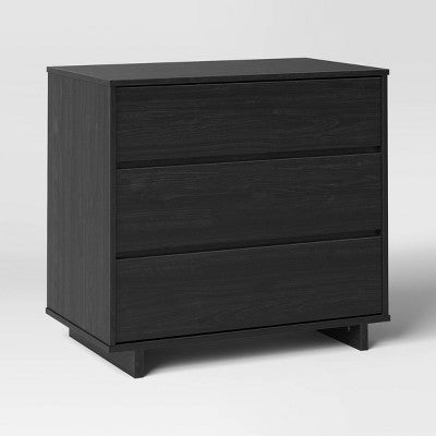 New Modern Black 3-Drawer Dresser 32" Wide