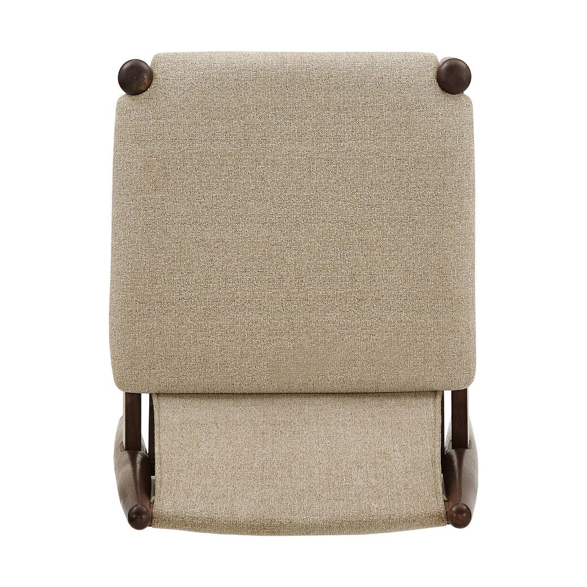 Set of 2 Walnut Finish Cocoa Fabric Dining Chairs