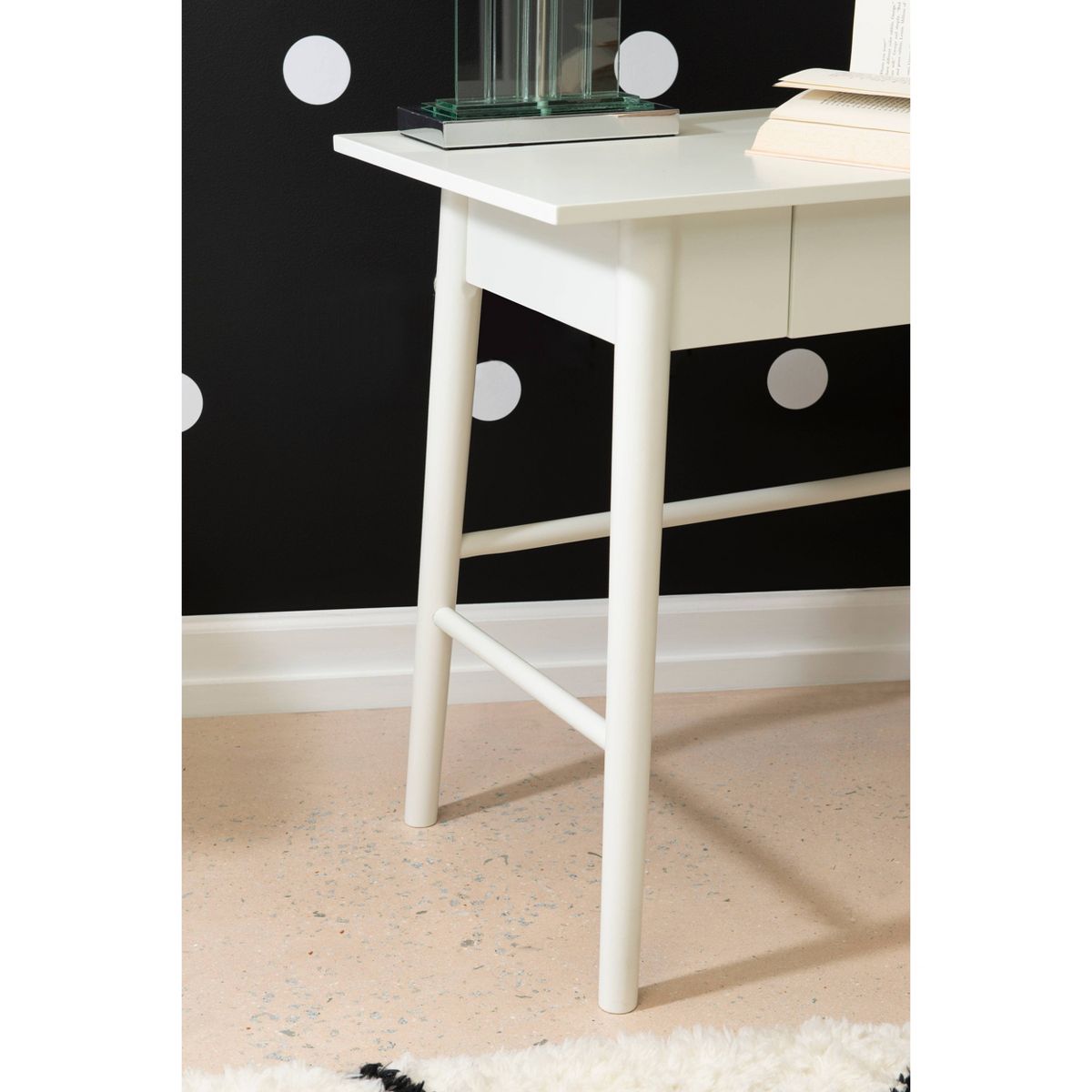 New Mid-Century Modern Desk with Storage 42"W