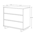 New Modern Black 3-Drawer Dresser 32" Wide