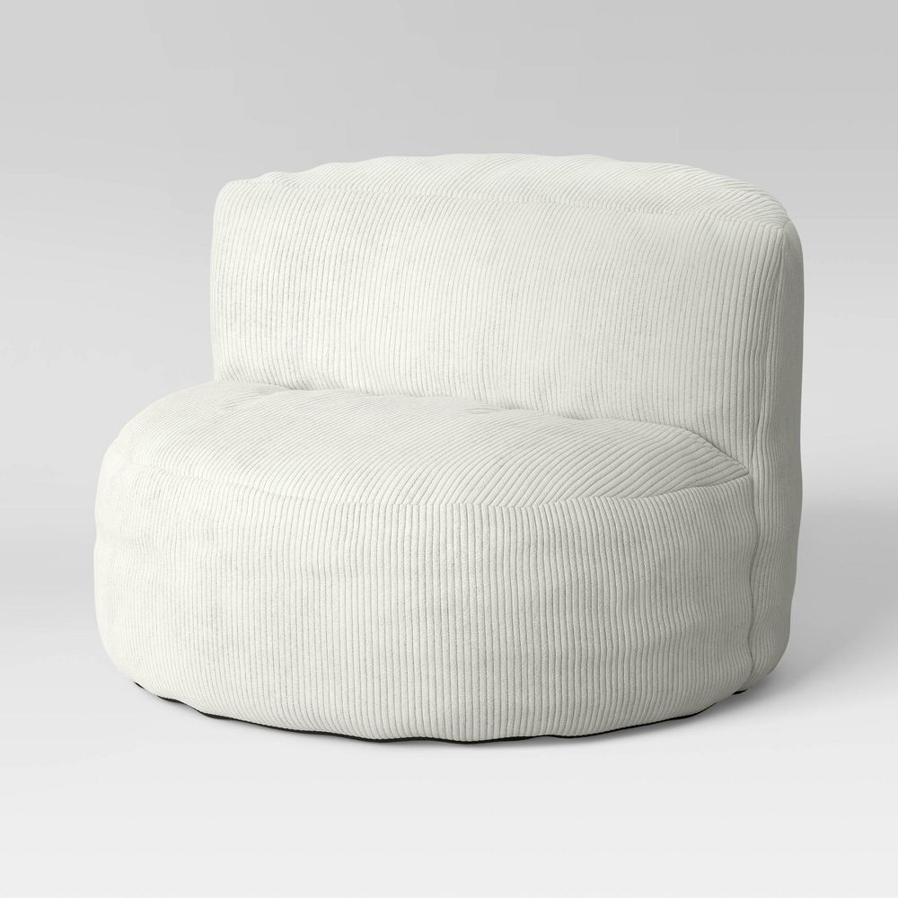 Bean Bag Chair with Corduroy Cover - Cream