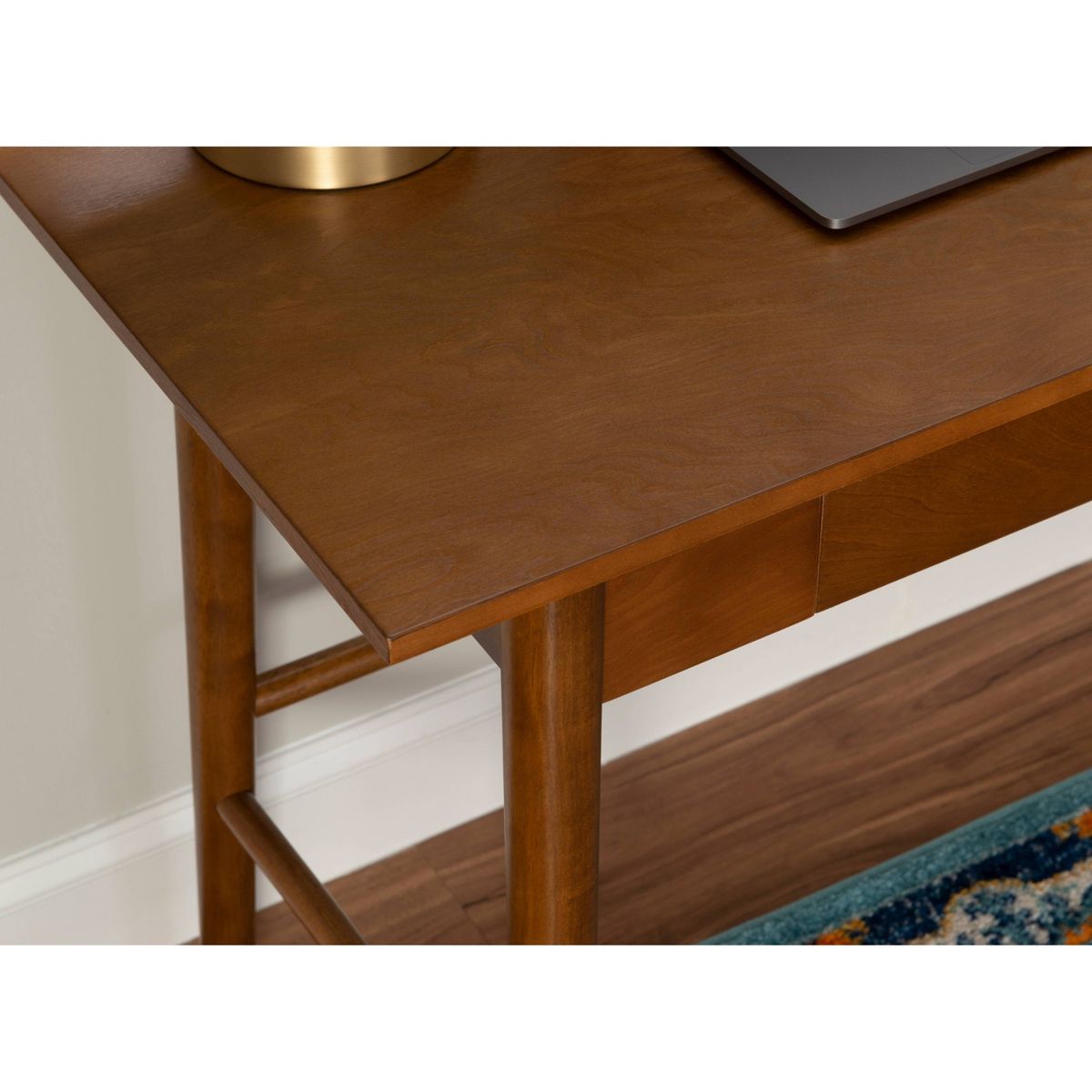 New Mid-Century Modern Desk with Storage 42"W