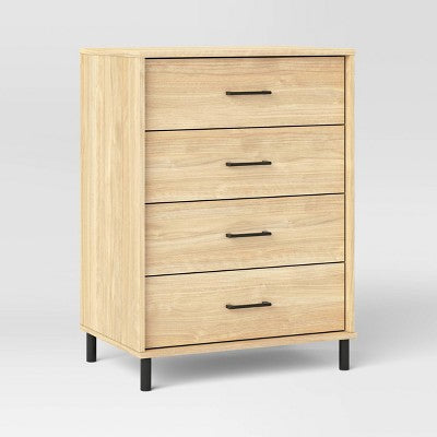 New Mixed Material 4-Drawer Dresser 40"Hx32.2"Wx19.5"D