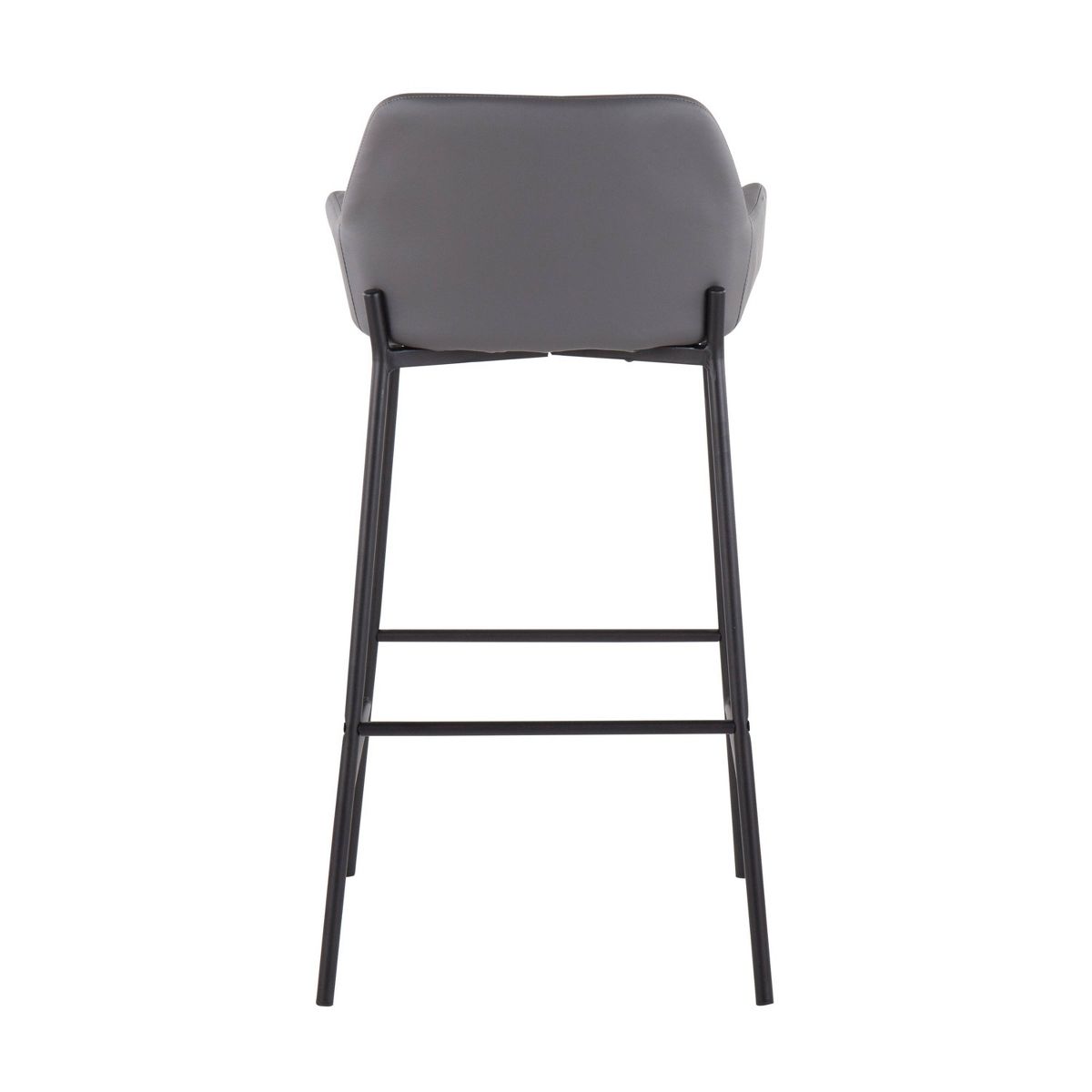 Set of 2 Daniella Metal Faux Leather Barstools