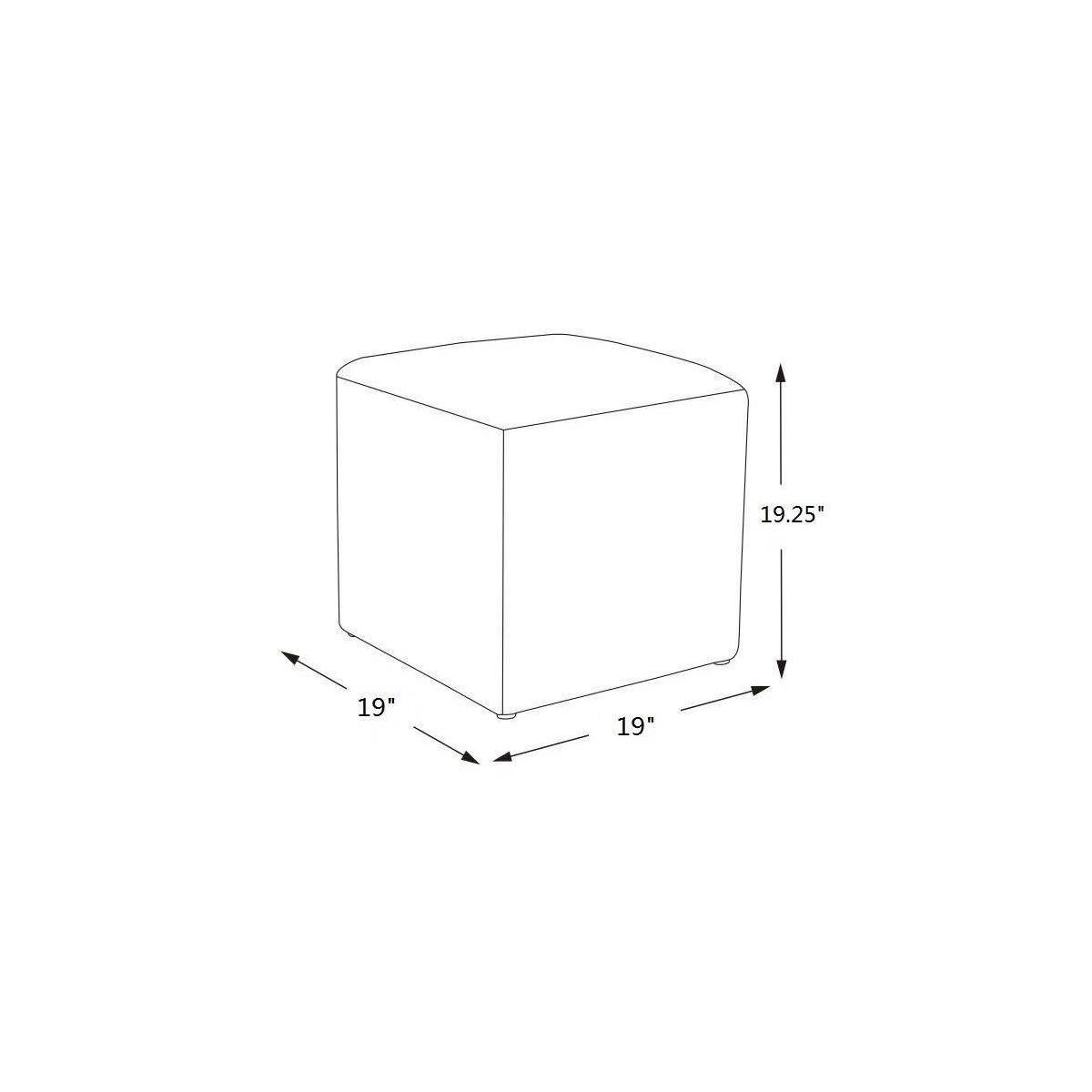 Lynwood Square Upholstered Cube Ottoman