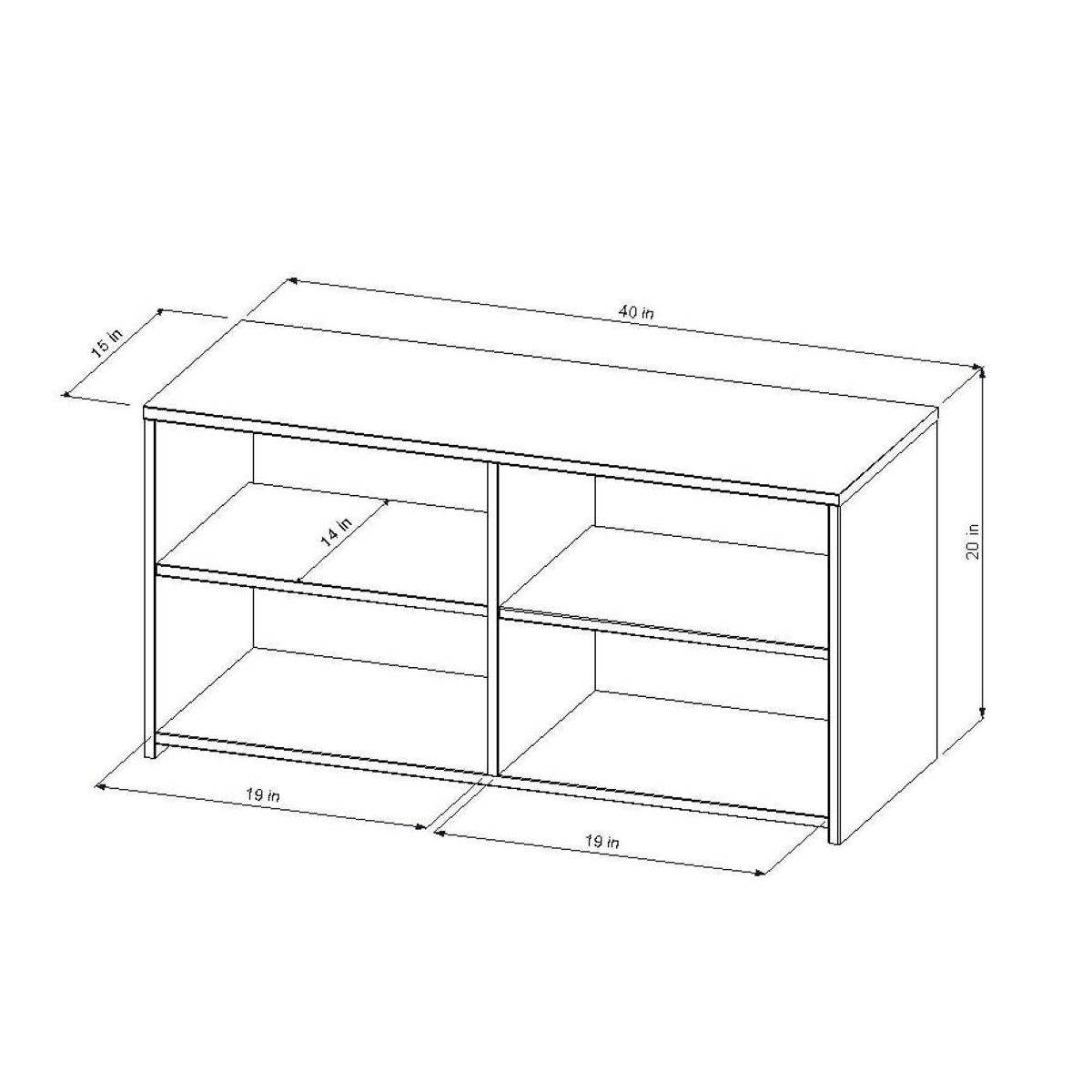 TV Stand for TVs up to 43" with Storage