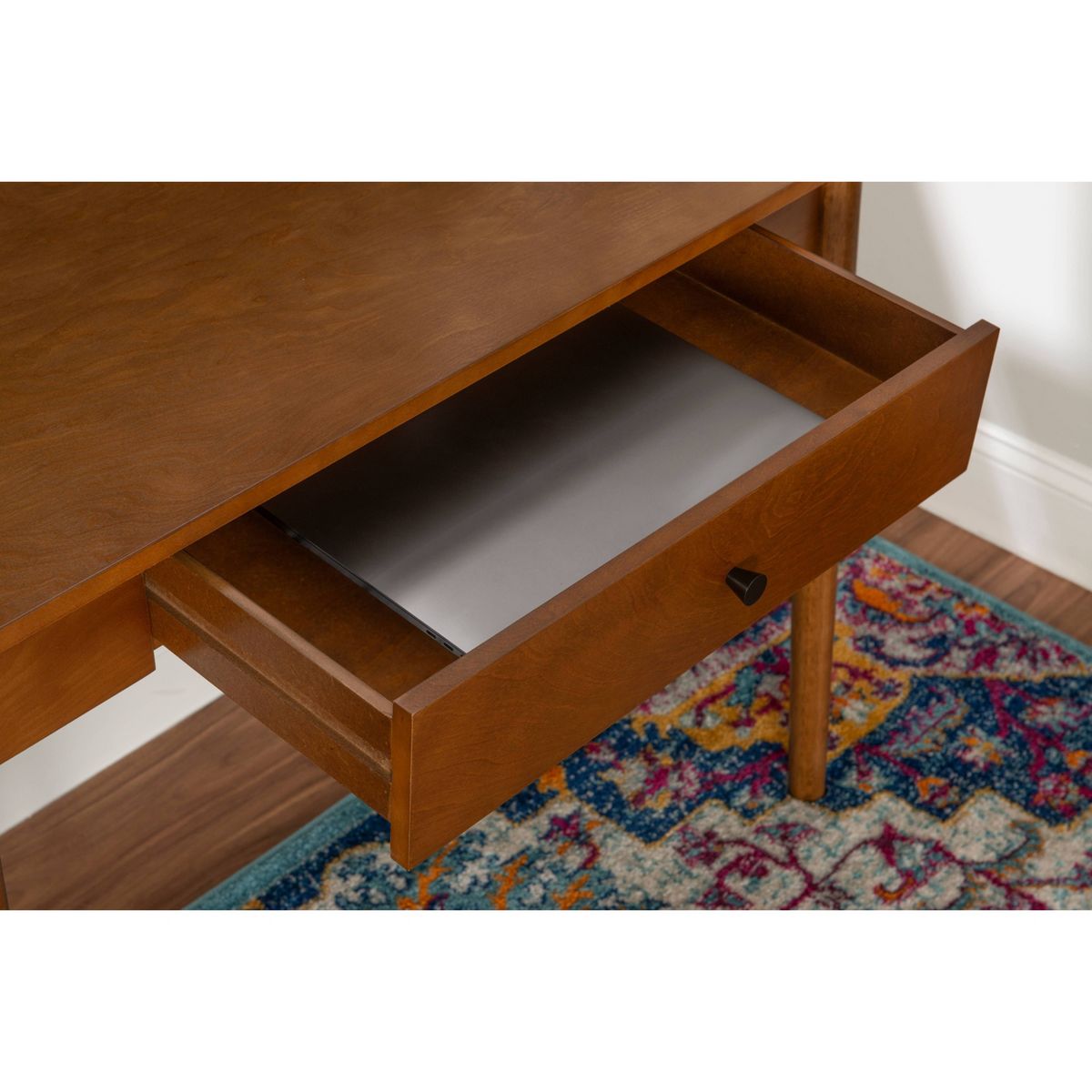 New Mid-Century Modern Desk with Storage 42"W