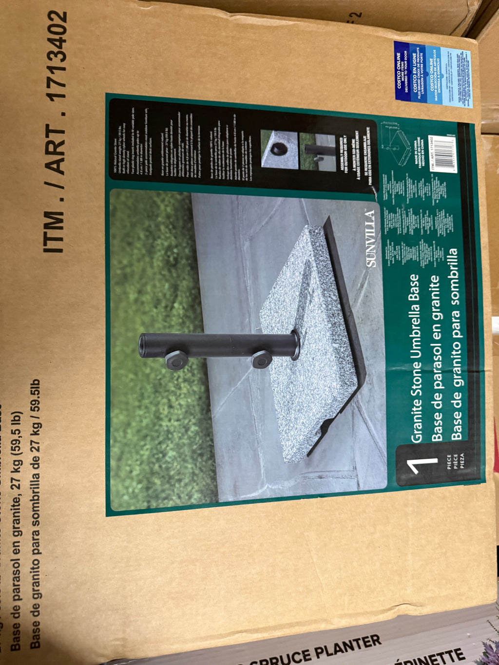 Granite Umbrella Base with Wheels