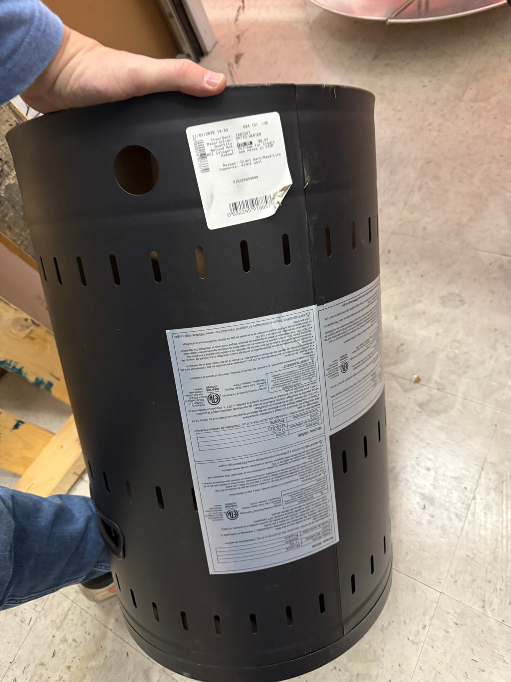 Gray Patio Heater