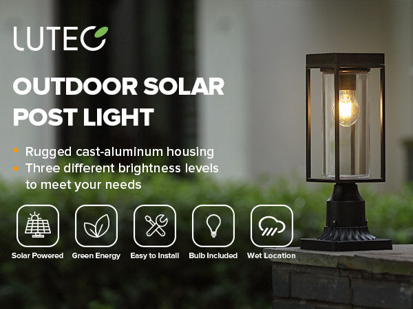 Solar Outdoor Post Light - Costco